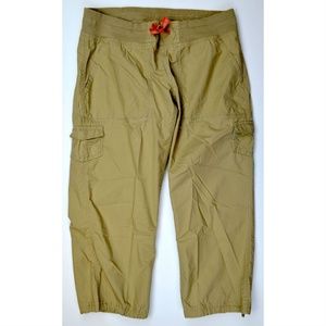 Womens Ceres Poplin Capri Pants Dune Beige Brown